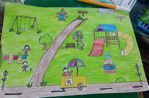Theme Park Drawing for Kids