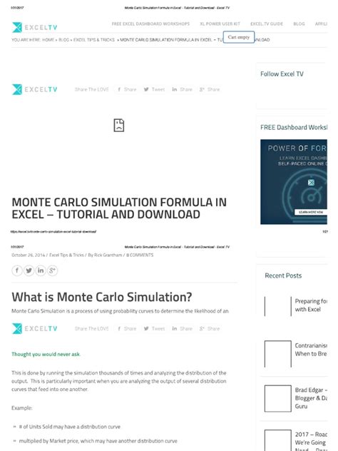Image result for Monte Carlo Simulation Excel