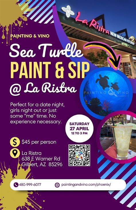 Sea Turtle - Paint and Sip Event, La Ristra New Mexican Kitchen ...