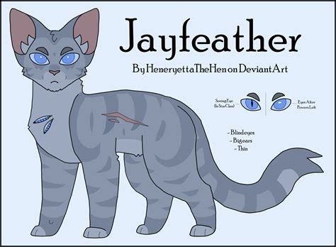 Warrior Cats Design #132: Jayfeather by HeneryettaTheHen on DeviantArt