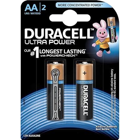 Duracell Ultra AA Battery with Duralock Technology - 2 Pieces : Amazon ...