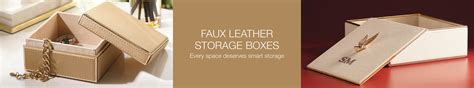 Faux Leather Storage Box