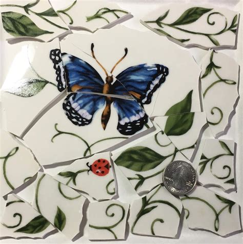 Mosaic Art & Craft Supply ~ Blue Butterfly Feature Tiles (A629 ...