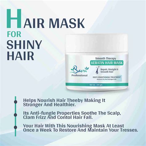 bavri Keratin Hair Mask For Smoothening Hair & Damage Repair of Dry ...