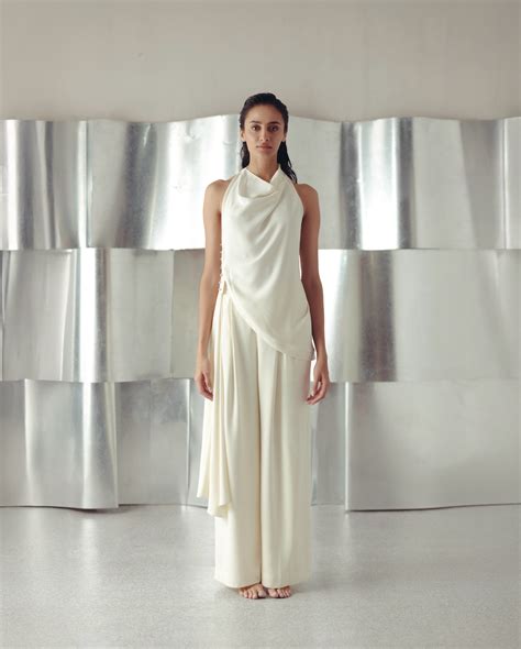 Antique White Cowl Top – Arohi Online