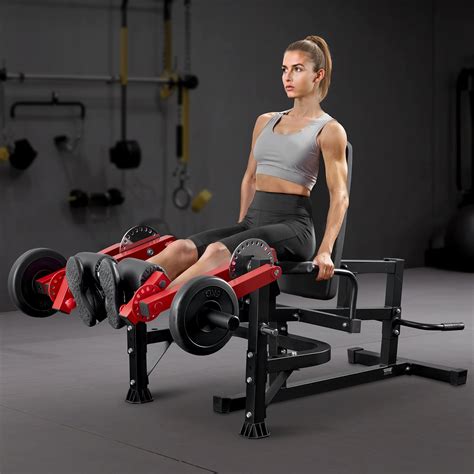 VEVOR Leg Extension and Curl Machine, Seated Leg Rotary Extension for Thigh, Adjustable Lower ...
