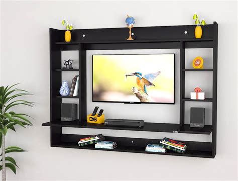 BLUEWUD Primax Grande Engineered Wood Tv Wall Unit, Set Top Box Stand ...