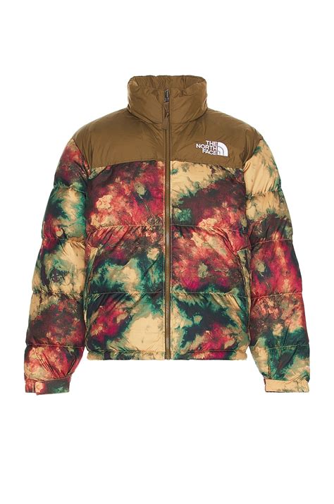 The North Face 1996 Retro Nuptse Jacket in Antelope Tan Ice Dye Print ...
