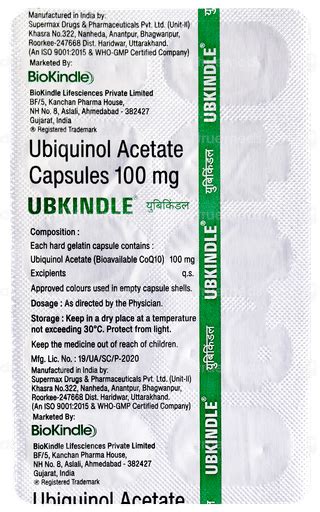 Ubkindle 100 Mg Capsule 10 - Uses, Side Effects, Dosage, Price | Truemeds