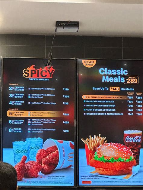Menu at McDonald's, Navallur, Vivira Mall
