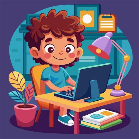 Kid On Computer Stock Image 的图像结果