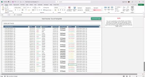 Task Tracker Excel 的图像结果
