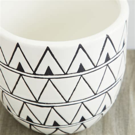 Buy Tribal Textured Zig-Zag Decal Planter from Home Centre at just INR ...