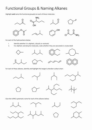 Image result for Functional Group Practice Problems Workbook