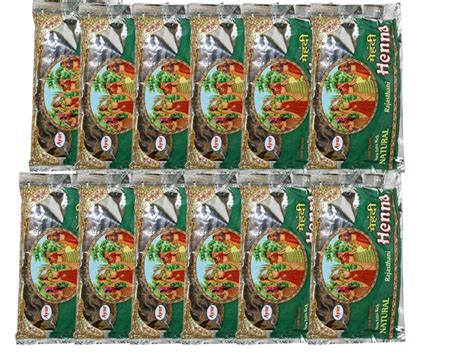 Buy Ayur Herbal Rajasthani Henna Mehndi Powder (Dark Brown) (Pack Of 12 ...