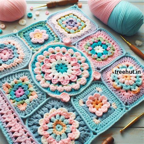 Granny Square Crochet Ideas for Blankets, Sofa Throws, Door Mats, Rugs