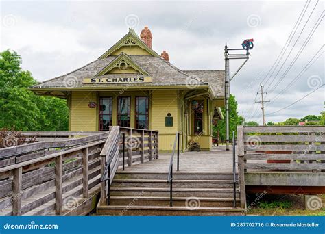 The Katy Depot in Frontier Park N St Charles, Missouri Stock Photo ...