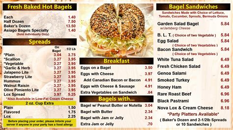 Bagel World - Restaurant in Massachusetts | Our Menus - BagelWorld.net