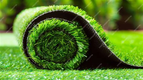 Premium Photo | Artificial turf roll for sports field or lawn ...