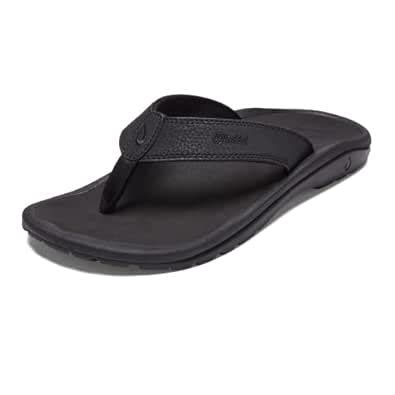 Olukai Men's Ohana Sandals Black/Black Size 9 : Amazon.in: Fashion