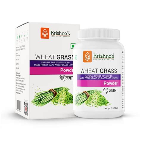 Buy Krishna's Wheatgrass Powder - 100 g (Pack of 1) | Prepared from 9th ...