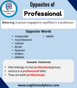 Opposite of Professional, Antonym of Professional, 8 Opposite Words For ...