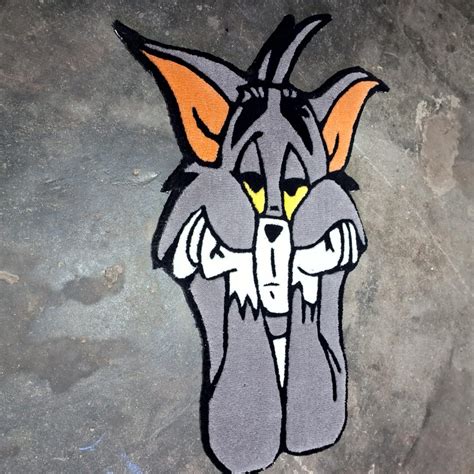 Buy Hand Tufted Wool Rug Soft Cartoon Cat Rugs 2x3 Nursery Rug Kids ...