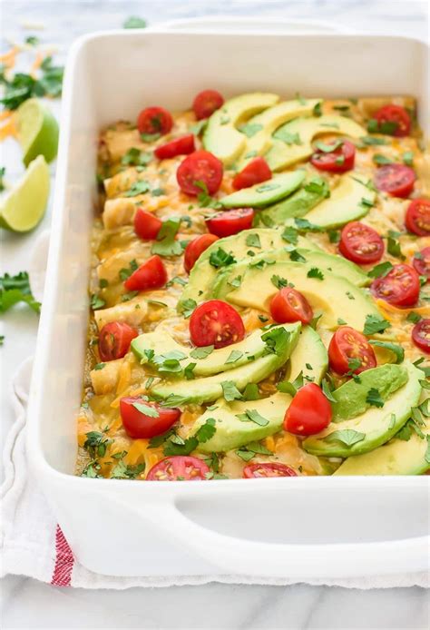 Healthy Green Chile Chicken Enchiladas – WellPlated.com