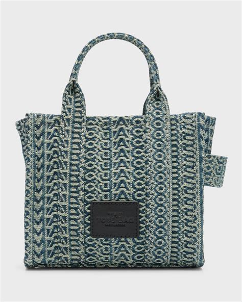 Marc Jacobs The Washed Monogram Denim Medium Tote Bag | Neiman Marcus