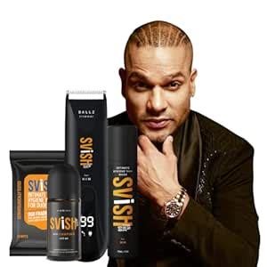 SVISH ON THE GO Body Trimmer For Men | Beard, Body, Pubic Hair Grooming ...