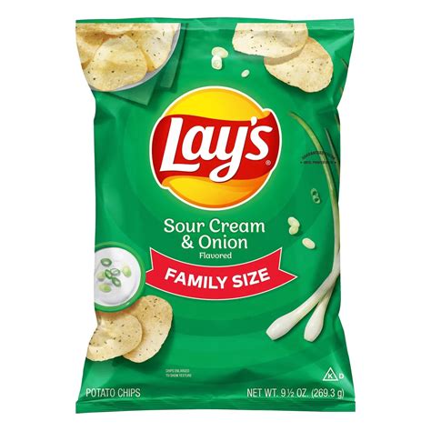 Lay's Sour Cream & Onion Potato Chips Family Size - Shop Chips at H-E-B
