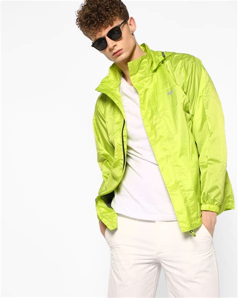 Buy Lemon Green Wildcraft Regular Fit High-Neck Rain Coat | AJIO