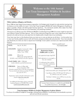 Fillable Online ticc tamu The 16th Annual East Texas Interagency ...