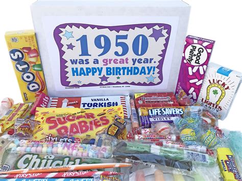 Amazon.com : RETRO CANDY YUM ~ 1949 75th Birthday Gift Box of Nostalgic ...