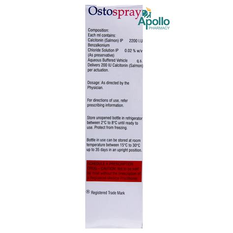 OSTOSPRAY NASAL 3.7ML SPRAY Price, Uses, Side Effects, Composition ...