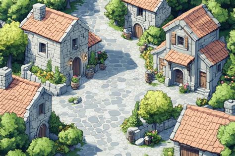 Image result for Small Town Square Map RPG