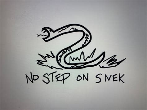 No Step on Snek Don't Tread on Me Custom and Funny Vinyl - Etsy UK