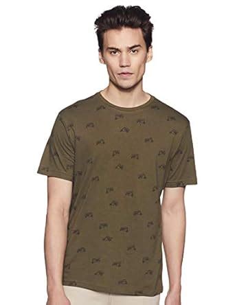 Buy CottonWorld Men's Printed Regular fit T-Shirt (MENS-TSHIRT-16320 ...