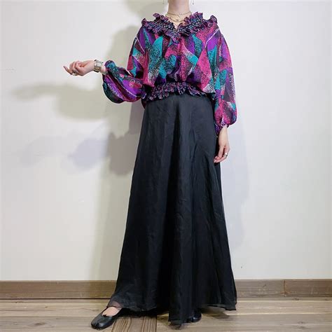 “Diane Freis” purple frill top | LEMON