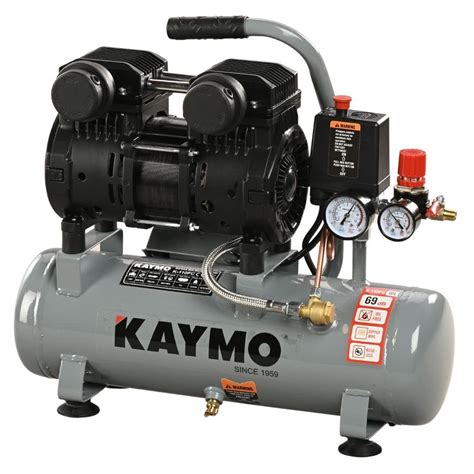 Kaymo K-110FC 10L Air Compressor | 1.5HP Oil-Free Silent Motor | 100 ...