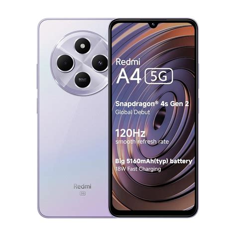 Redmi A4 5G (Sparkle Purple, 4GB RAM, 128GB Storage) | Global Debut SD ...
