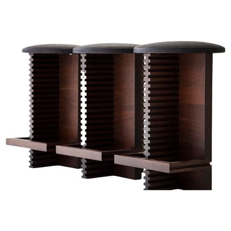Modern Counter Stools in Walnut, Cicely Collection For Sale at 1stDibs