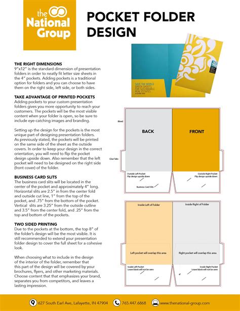 9” x 12” Pocket Folder Template : Print Templates : Resources : The ...