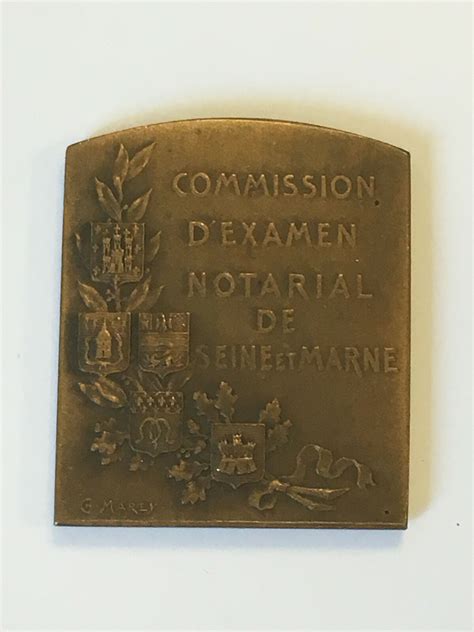 Médaille Commission D'Examen Notarial de Seine et | Ubuy India