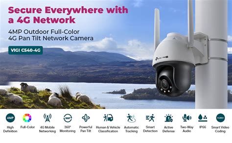 Buy TP-Link VIGI C540-4G 4MP HD Outdoor Full-Color Pan Tilt Network ...