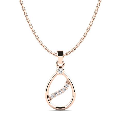 Order Women's Pendant Sallional in Round cut 0.015 Carat 14k Rose Gold ...