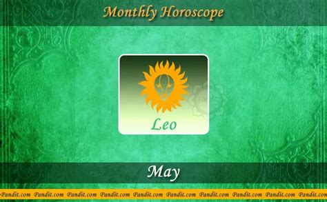Leo Monthly Horoscope May - Pandit.com