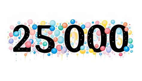 Colorful Number 25000 Illustration - Free Download - AI Scribbles