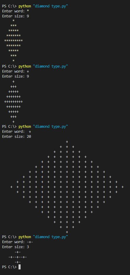 Image result for How to Print Diamond Shape in Python
