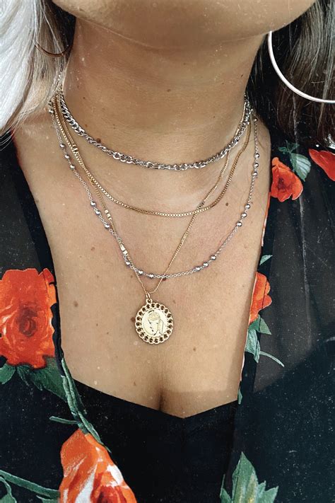 Kaimana Multi Chain Coin Layered Necklace - BACK IN STOCK | Mixed ...
